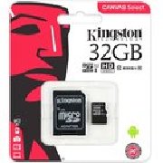 CARTAO MEMORIA KINGSTON CANVAS MICRO SD 32GB