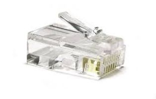 CONECTOR RJ-45 CAT5-E MACHO 8 VIAS 50 MICRONS